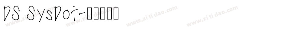 DS SysDot字体转换